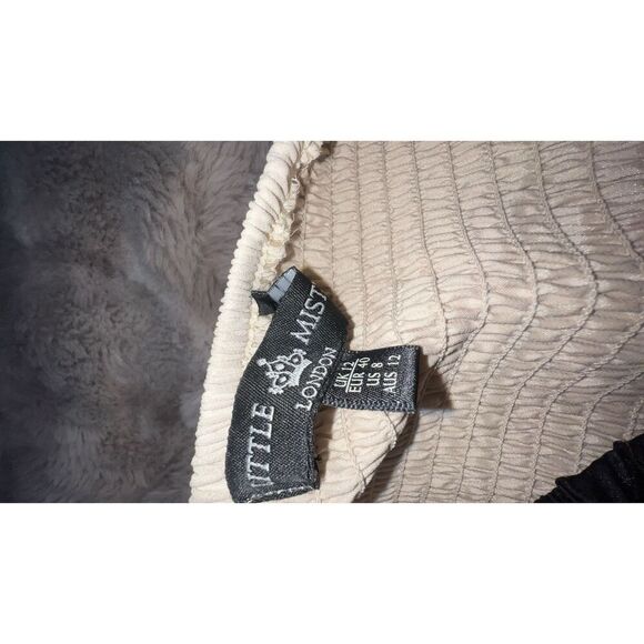 LITTLE MISTRESS Ladies Flare Dress Nude Black Cocktail Party Maxi Size 8 - Picture 12 of 16